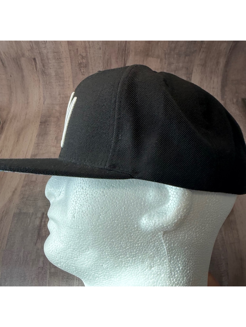 Mammoth Mountain Hat Crown Black White Map Under Brim Snapback Cap Wool Blend - Picture 8 of 9